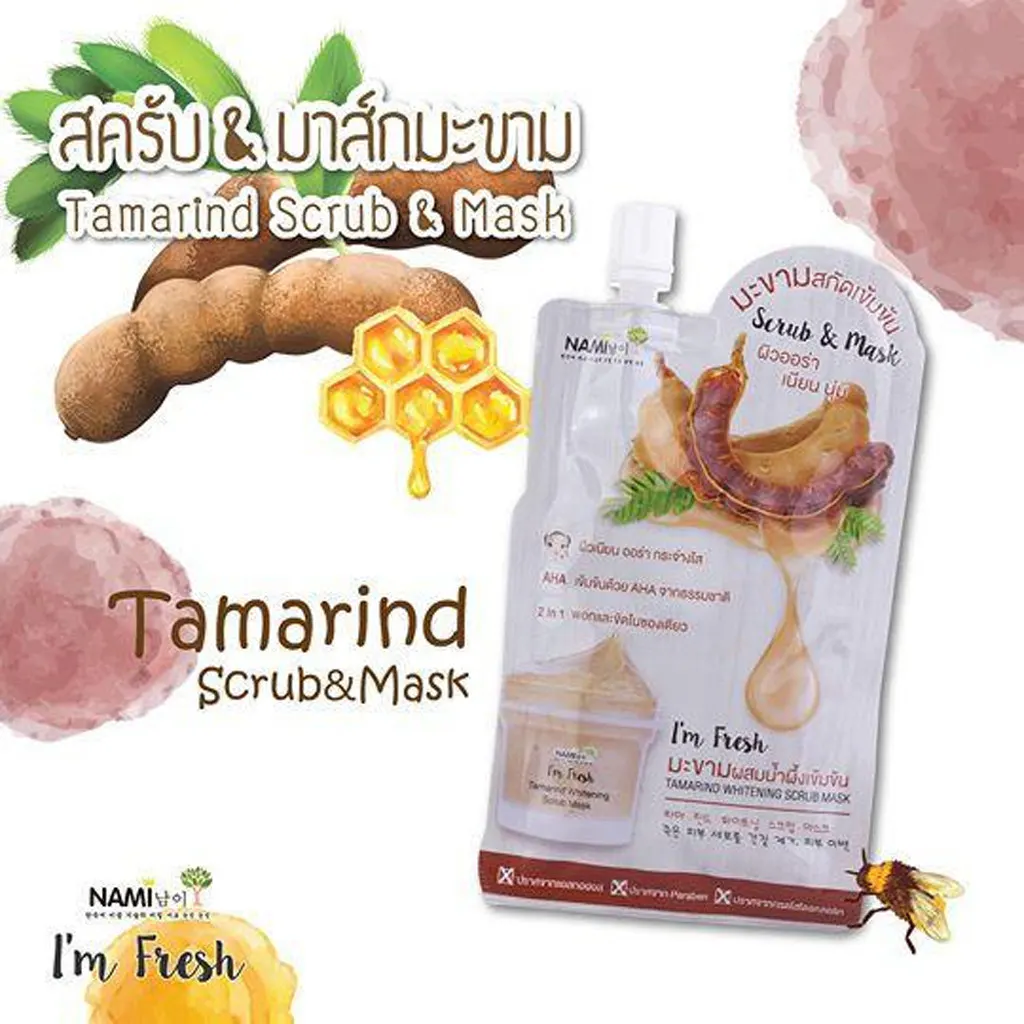 [กล่องx6] Nami I'm Fresh Tamarind Whitening Scrub-Mask นามิ แอม เฟรช แทมมารีน ไวท์เทนนิ่ง สครับ-มาส์ก 30g