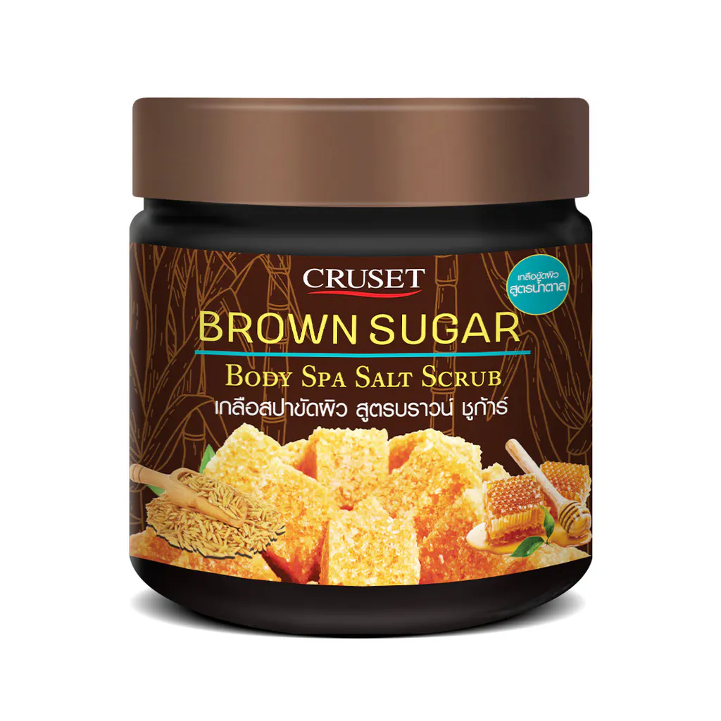 Cruset Body Spa Salt Scrub 700g เกลือขัดผิว บอดี้ สปา ซอลท์ สครับ ครูเซ็ท กาแฟ/ชาไทย/มะขาม