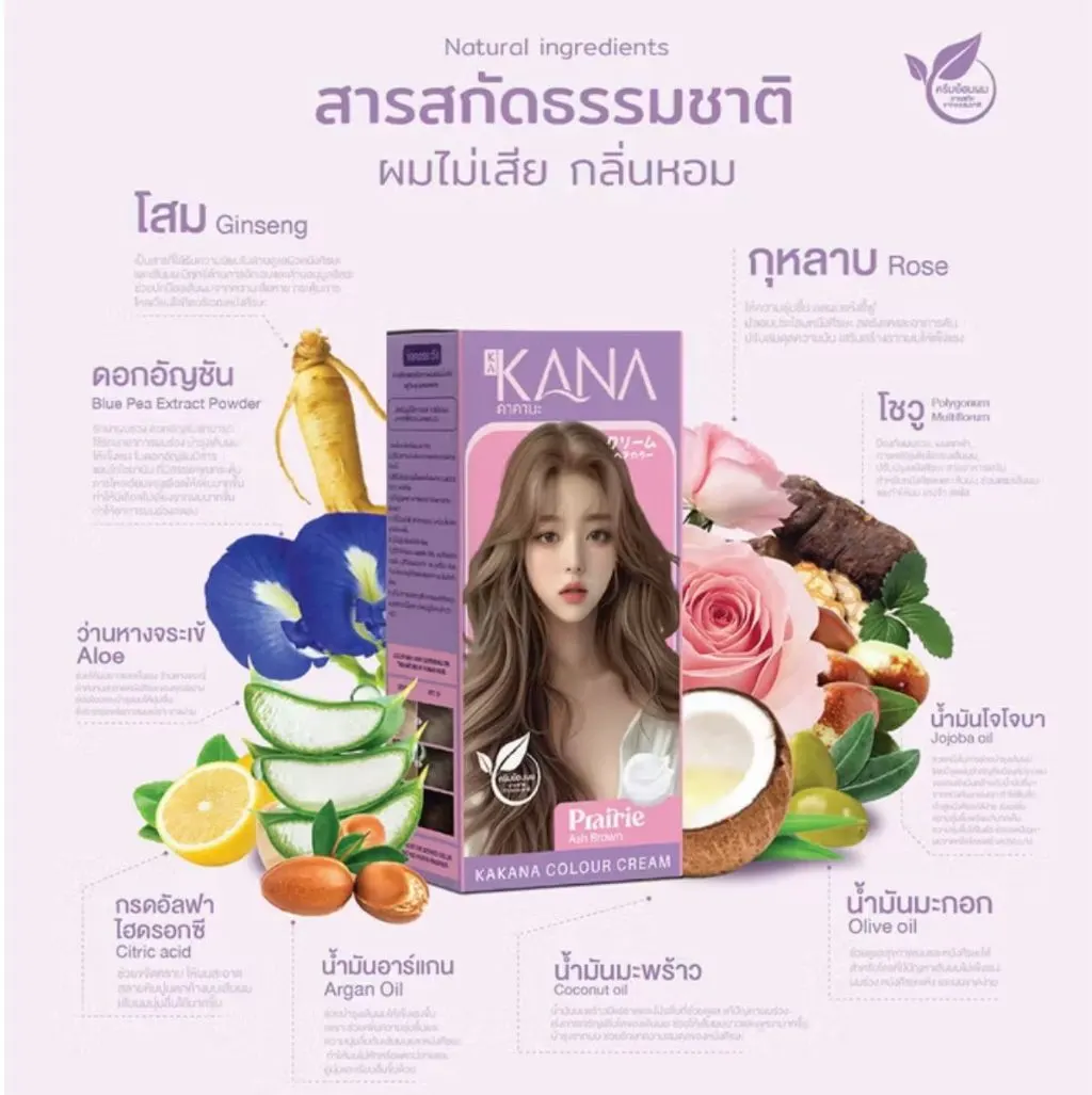 ครีมย้อมผมคาคานะ KAKANA Hair Colour Cream 200ml มี 5 สีให้เลือก