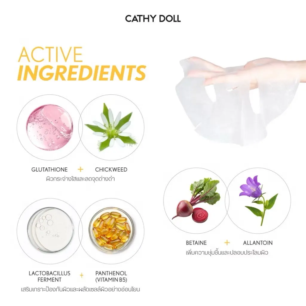 Cathy Doll 8เอ็กซ์คุชชั่นโทนเนอร์มาสก์ 25g เคที่ดอลล์ มีทั้งหมด 4 สูตร